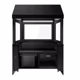 Commercial Toronto Gas BBQ Chargrill – 1500 mm - Matt Black - Glass Guard - LED-lit