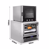 Forno elettrico combinato a vapore per panetteria - Manuale - 6x GN 1/1 o EN 600x400 - incl. abbattitore di temperatura 5x GN 1/1