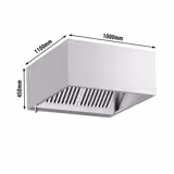 Commercial Wall-Mounted Extractor Hood – 2200mm – with Baffle Filters & Lighting