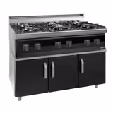 Gas Hob - 36kW - 6 burners - with base cabinet - 3 doors