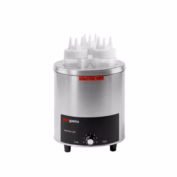 Calentador de salsas - 550W - para 3 botellas exprimibles 1L - incl. cubeta