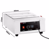 Fonditore di cioccolato professionale a bagnomaria - 2x GN 1/3 - 1,5kW - incl. 2 coperchi e 2 contenitori GN 1/3