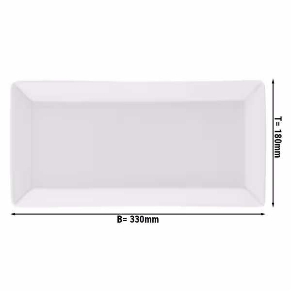 (6 stuks) MAYA - Bord - 330x180mm - porselein - wit