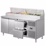 Saladette ECO - 1795x700mm - 2 deurs & 2 lades - voor 8x GN 1/3