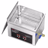 Commercial Ultrasonic Cleaner - 10L - 240W Ultrasonic Power - 40kHz - Digital - with Heater - Degas - with Drain Tap