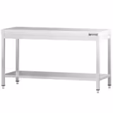 Edelstahl Arbeitstisch PREMIUM - 1600x700mm - mit Grundboden