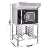 Bakkerij elektrische combisteamer - Digitaal - 6x EN 60x40 - incl. afzuigkap, onderstel & wassysteem