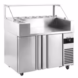 Saladette refrigerata professionale - 1210x700mm - 2 porte - per 9x GN 1/6 vaschette