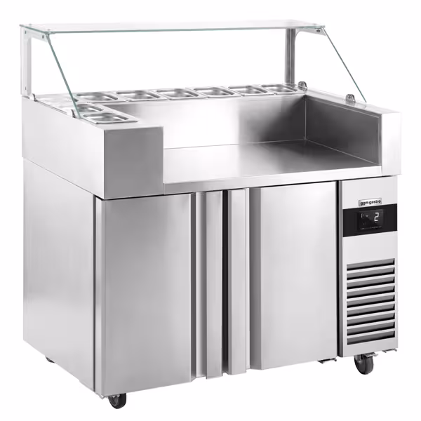Saladette - 1210x700mm - 2-deurs - voor 9x GN 1/6