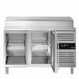 Commercial Saladette Prep Counter PREMIUM - 1360x700mm - 2 Glass Doors - for 7x GN 1/3