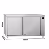 Commercial Hot Cupboard ECO - 1600x600mm - with pass-through & sliding doors - digital