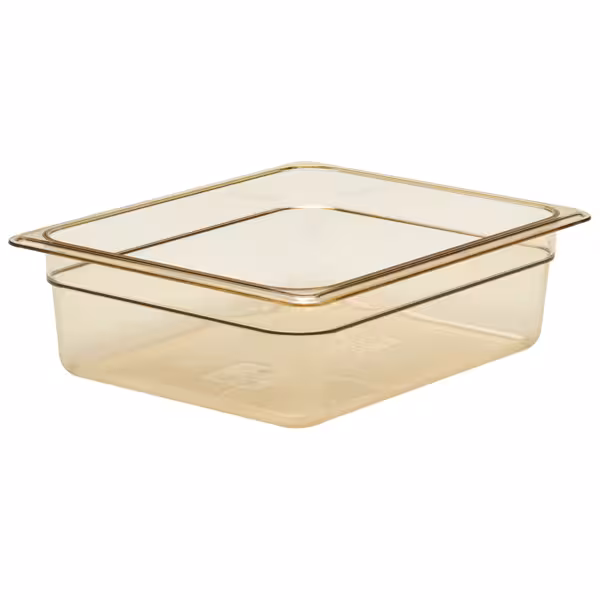(6 pieces) CAMBRO | H-PAN™ Heat-Resistant Gastronorm Container - 1/2 - Amber – 100 mm