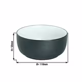 (12 szt.) Miseczka - Cosmic - Porcelana - 320ml - Ø 110mm - Czarny