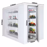 Rashladna ćelija - 1800x2100 mm - 5,88 m³ - sa 3 staklene strane 