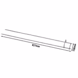 Double Spit for Chicken Grills - 108x827x45mm - Stainless Steel - for EM742 & EM1484 series