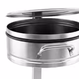 Sack holder - Free-standing - 80L - Ø450x840mm - with foot pedal, slow-closing lid, bag ring - Stainless steel