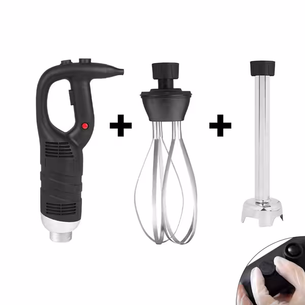 Blender ręczny włącznie ramieniem miksującym 300 mm i trzepaczką - 450 W - płynna regulacja prędkości