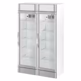 (2 Stück) Getränkekühlschrank - 690 Liter - mit 2 Glastüren & Werbedisplay