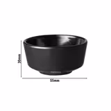 (36 kom) Zdjelica za umake - FLOAT - Melamin - 30 ml - okrugla - Ø 55 mm - Crna