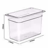(6 stuks) CAMBRO | Camview® - Copolymeer Gastronormbak 1/2 - Helder - Hoogte: 200mm - BPA-Vrij