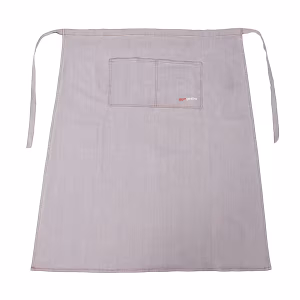 (2 stuks) Bistroschort - jeansoptiek lichtgrijs - lang - B x L: 96 x 84cm