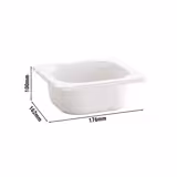 (6 stuks) Melamine GN-bak GN 1/6 - wit - 1,0 liter - Diepte: 100mm