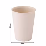 (60 pcs) Reusable Ribbed Tumbler - 400ml - Ø 90mm - Cream White