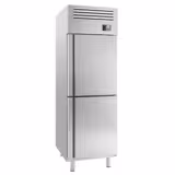 Kühlschrank Edelstahl Premium PLUS - GN 2/1 - 560 Liter - mit 2 Halbtüren
