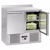 Koelwerkbank ECO - 900x700mm - met 2 deuren & met achterwand
