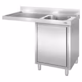 Commercial Dishwasher Sink with Cupboard PREMIUM - 1200x700mm - 1 Bowl, Right-Hand Bowl