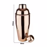 (6 pcs) Cobbler Cocktail Shaker - 3-piece set - Copper - 0.70L