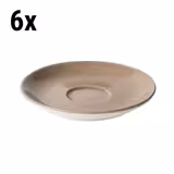 (6 sztuk) Spodek do cappuccino - Ø 15,5 cm - Brązowy