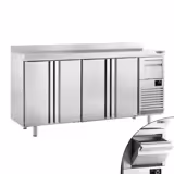 Frigorifero retrobanco PREMIUM PLUS - 2452x600mm - 690 L - 4 Porte, alzatina & battitore per caffè