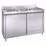 Unidade de pia PREMIUM - 1,4 m - 2 pias à esquerda C 40 x L 40 x P 25 cm