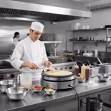 Commercial Electric Crepe Maker Ø370 mm – 3 kW - Manual control - Cast iron non-stick plate - Plug-and-play