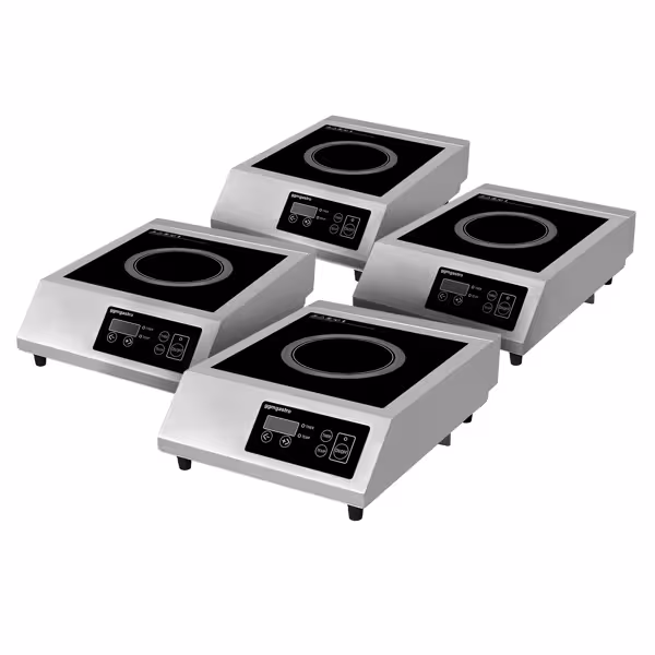 (4 db) Ipari indukciós tűzhely - asztali - összteljesítmény: 3,5 kW - 1 zónás - 335x435x119 mm