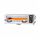 Elektrikli Pizza Fırını - Kompakt - Taş tabanlı - 34 cm x 4 Pizza Kapasiteli - 380V - Manuel - maks. 450°C