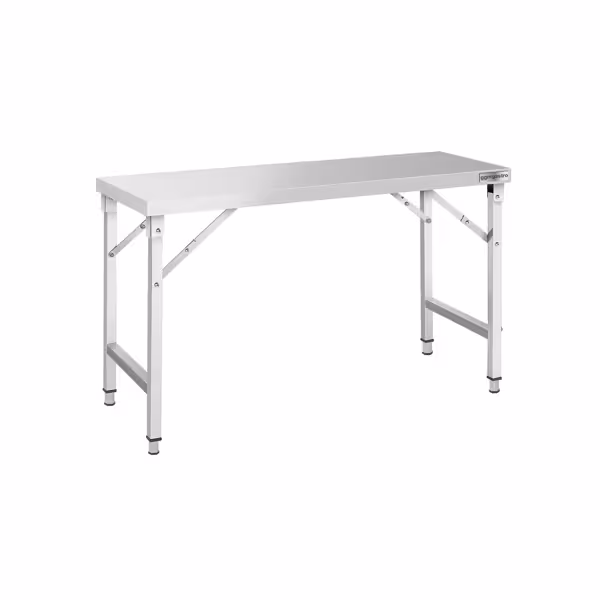 Paslanmaz çelik çalışma masası - katlanabilir - 1500x600mm