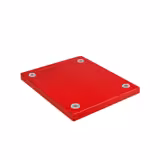 Vágólap - 325x530 mm - Vastagság: 20 mm - HACCP - HDPE 500 - piros - csúszásgátló gumitalpakkal - mosogatógépben mosható