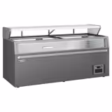 Ilha de congelação - 2104x850mm - 646L - com 2 tampas deslizantes em vidro - Cinza