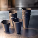 (24 pcs) Gobelet réutilisable - 300ml - Ø 88mm - Gris - compatible avec couvercle MWDGK35