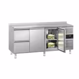 Koelwerkbank ECO - 1795x700mm - met 2 deuren - met 2 lades - opstand