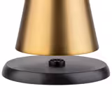 (4 unid) Candeeiro de mesa LED - CONE MINI - recarregável sem fios - regulável em 3 níveis - Ø130mm - Dourado - IP54