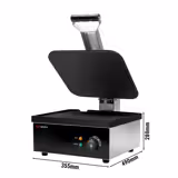 Kontakt grill / panini grill - 2,2 kW - felül és alul sima - Grillfelület: 350x330 mm