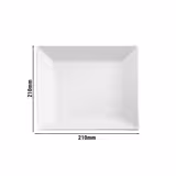 (6 pcs) Serving Tray - PURE - Melamine - 210x210mm - Height: 30mm - White