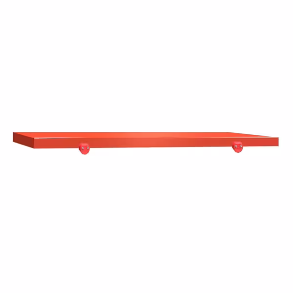 Planche à découper pour table de travail - 1400x700 mm - Conforme HACCP - Rouge