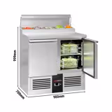 Saladette Mini PREMIUM - 900x700mm - 2-deurs - voor 5x GN 1/6