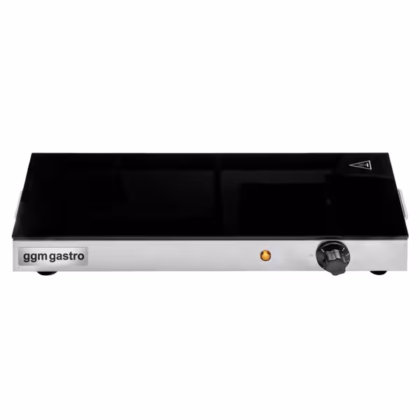 Płyta grzewcza bufetowa - ze stali nierdzewnej - ze szklaną płytą - 565mm - 260W