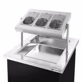 Cutlery and crockery trolley DANZIG - 700 mm - with tray slide - black