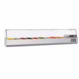 Vitrina refrigerada 2,15 x 0,46 m - para 10 contenedores GN 1/3